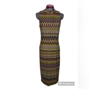 W by Worth green sheath maxi dress size 12